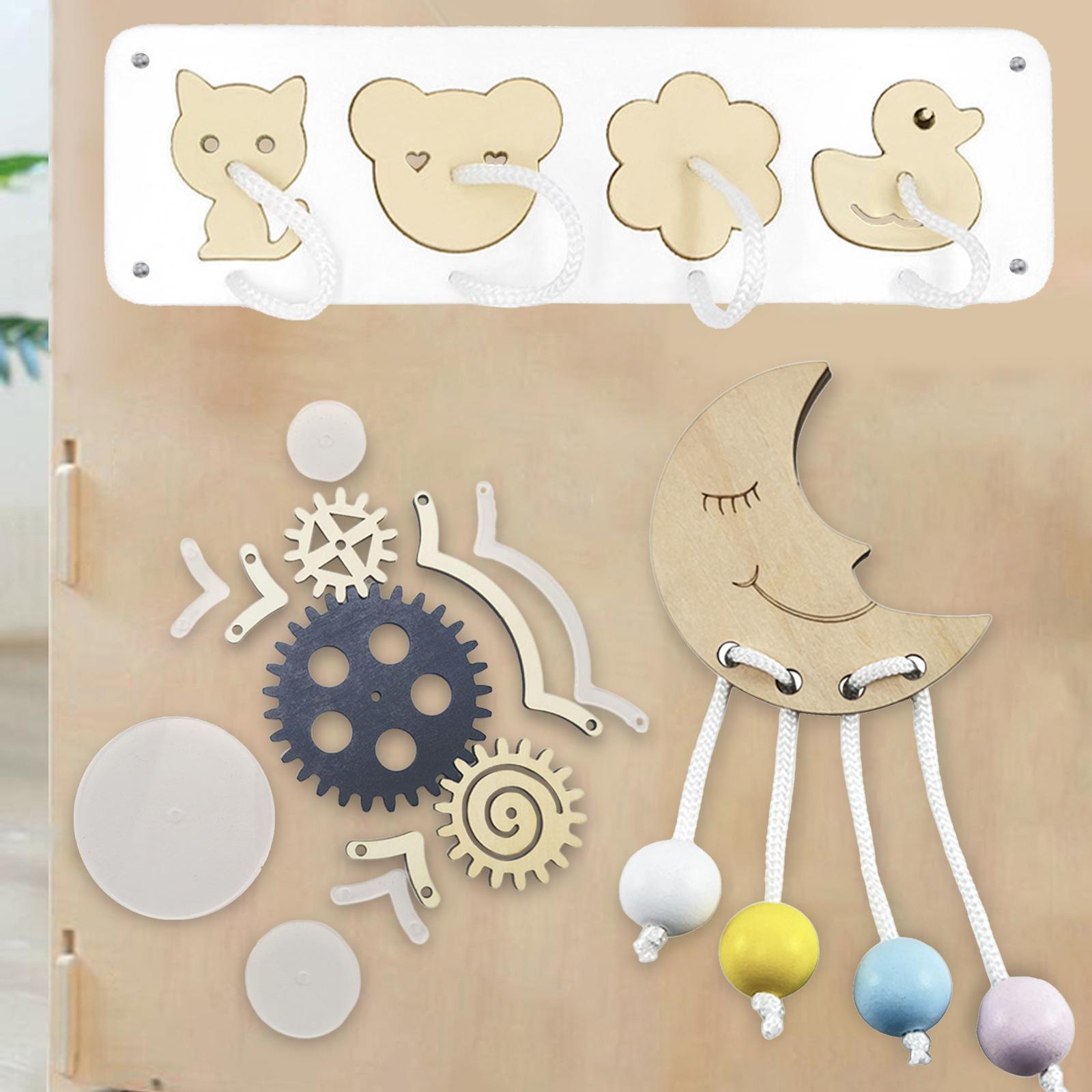 Wooden Busy Board DIY Accessories Cognition Game Early Educational Toys