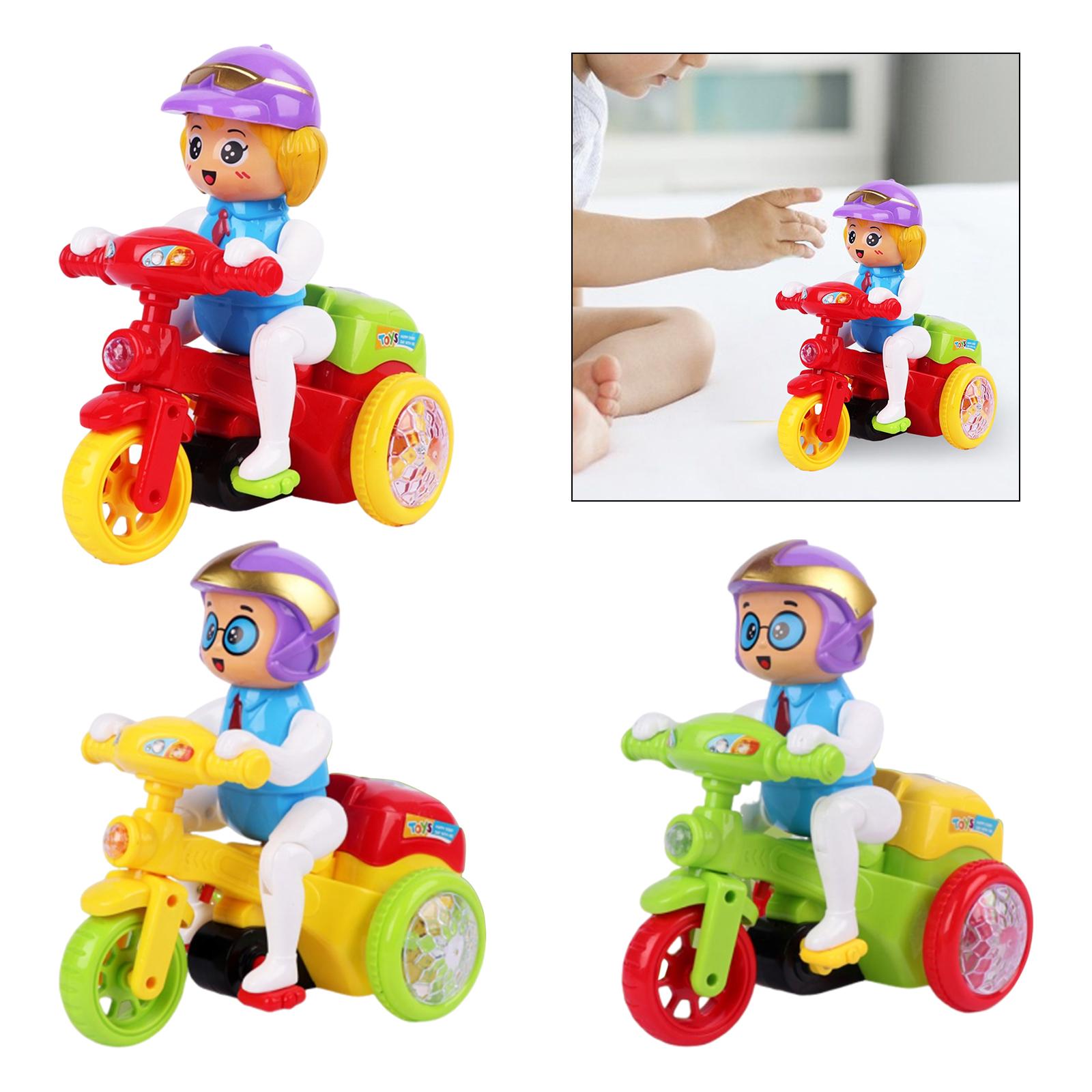 360 Rotation Motorcycle Vehicle Rollover for Toddlers Boys Girls red