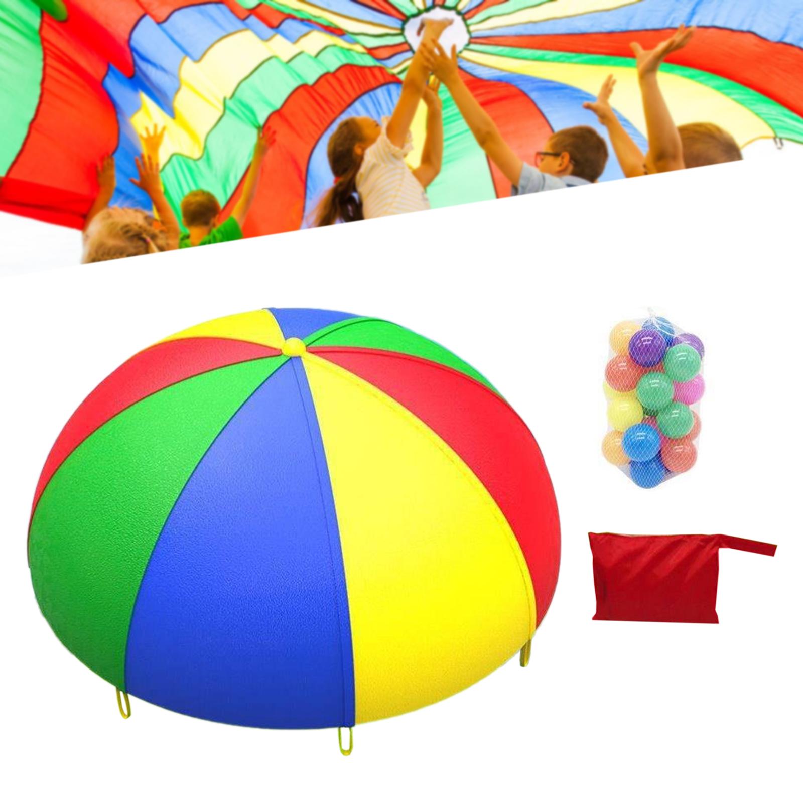 Rainbow Umbrella Parachute Toy Kids Outdoor Game for Playground Kindergarten