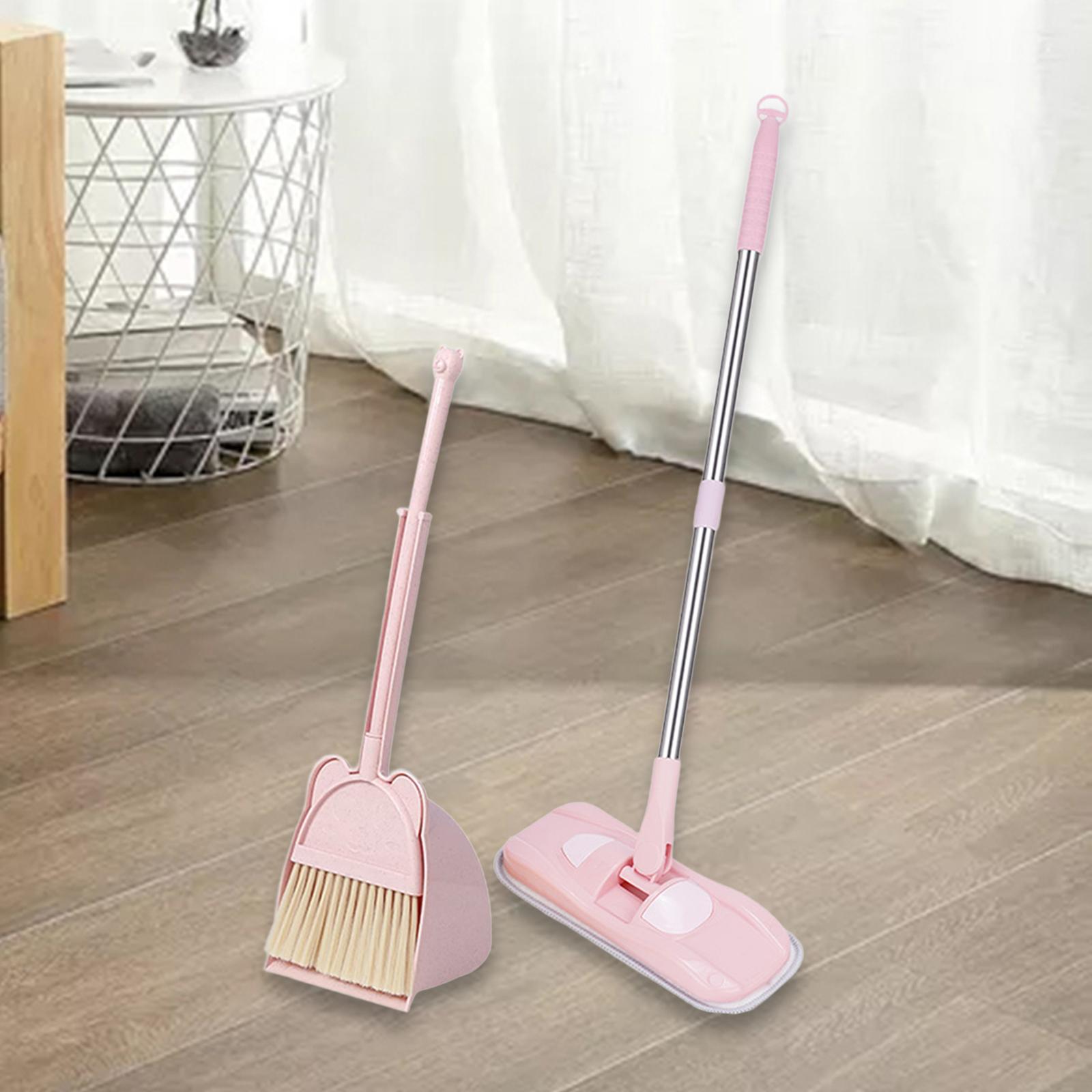 Children Housekeeping Cleaning Tools Pretend Play for Kindergarten Preschool Pink