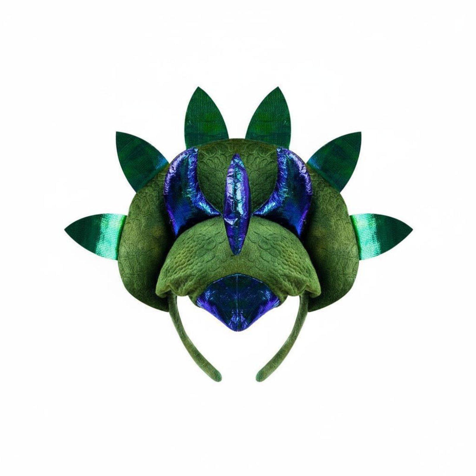 Triceratops Headband Green
