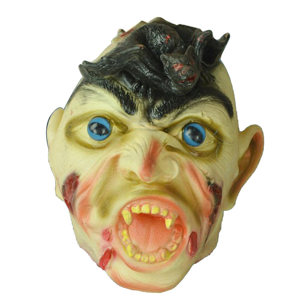 Halloween Scary Tricks Props Small Bats Broken Head Decor