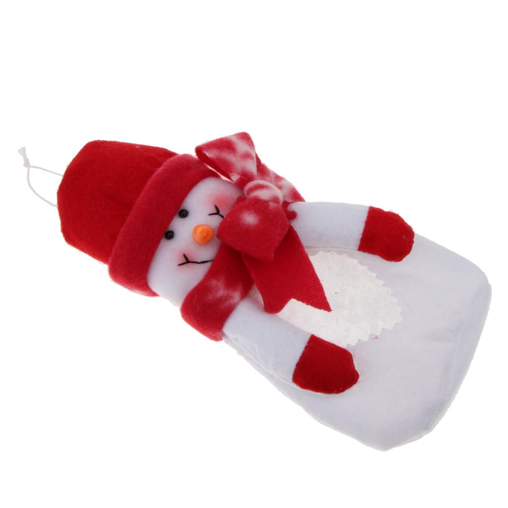 Christmas Candy Bags Gift Pocket Xmas Tree Hanging Ornament Snowman