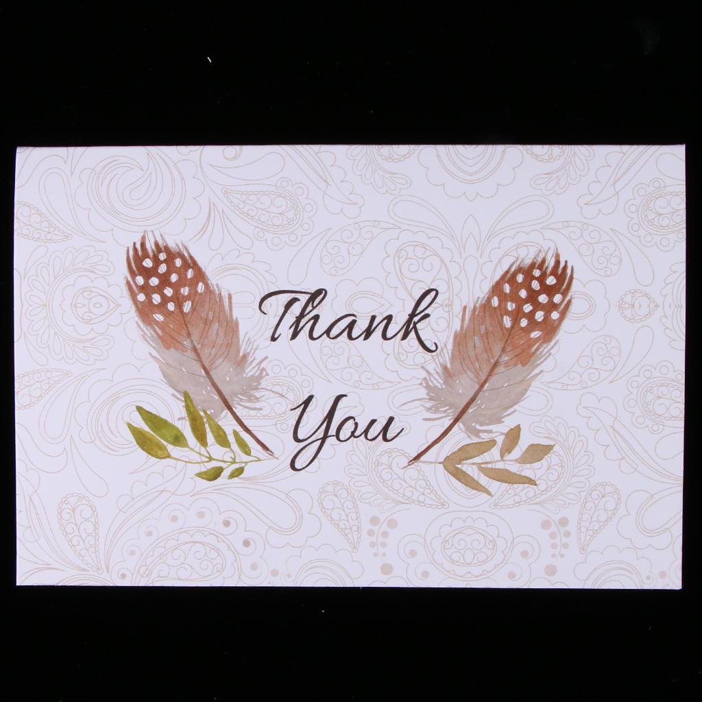 6 Pieces Creative Envelope Thank You Greeting Cards Tanksgiving Day Gifts E