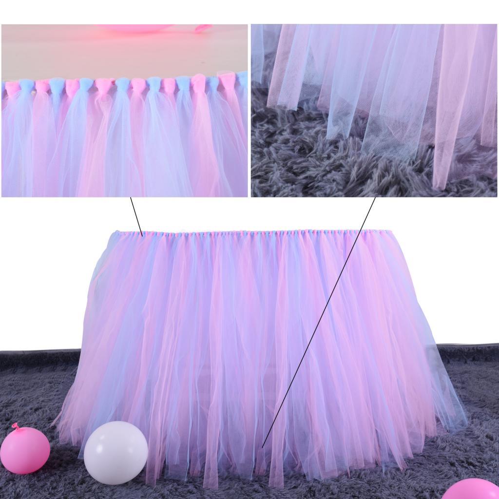 Chiffon Table Skirt Tableware Cover Shower Wedding Party Decor