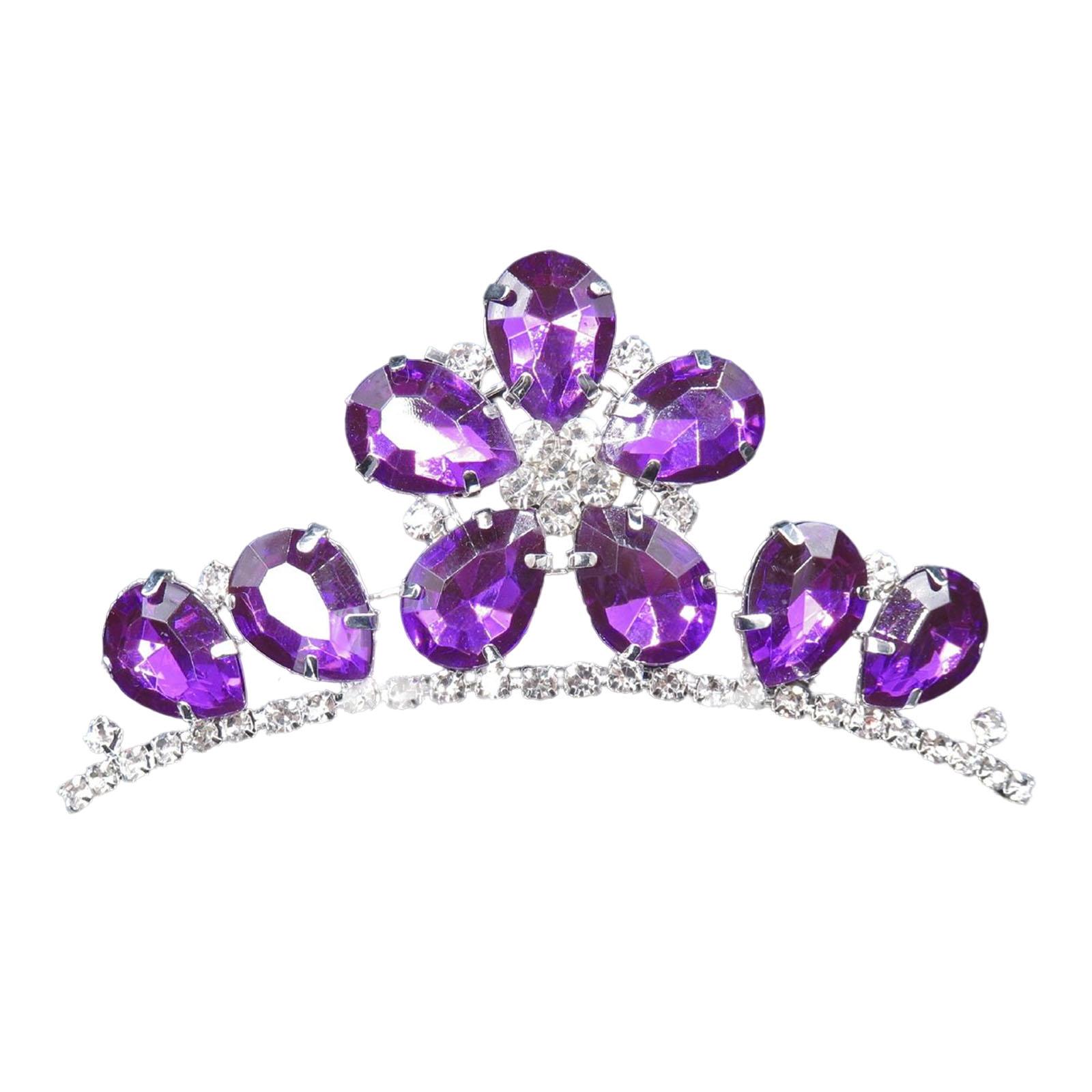 Rhinestone Bridal tiara Crown with Combs Pin for Women Birthday Costume