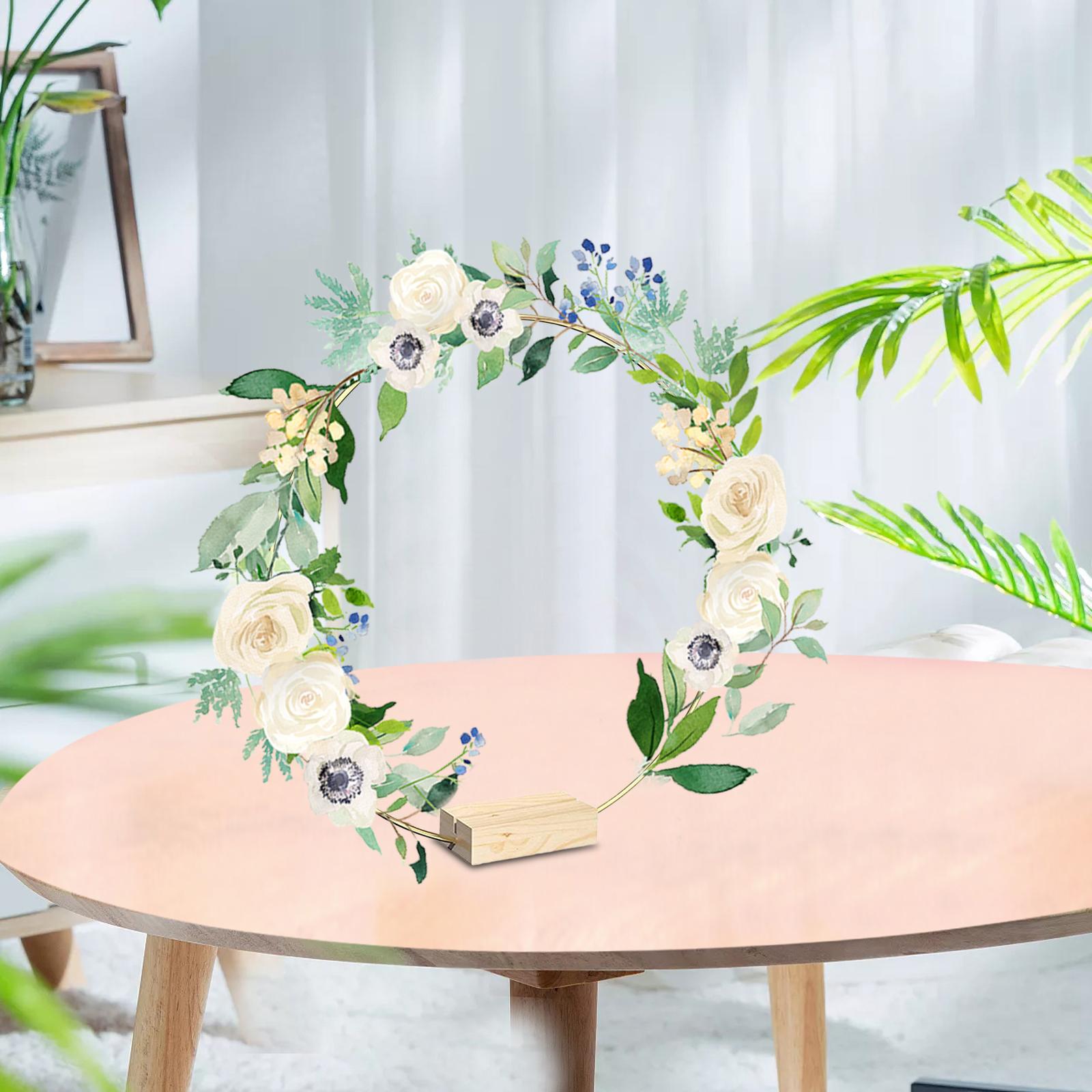 Metal Floral Hoop Macrame Garland Hoop for Festival Christmas Ornament