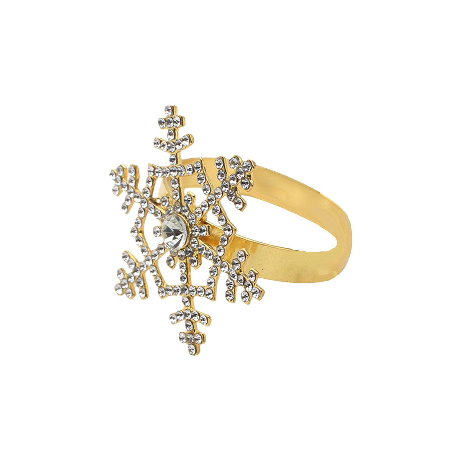 10Pcs Napkin Rings Christmas Wedding Catering Reception Napkin Buckle Holder Gold