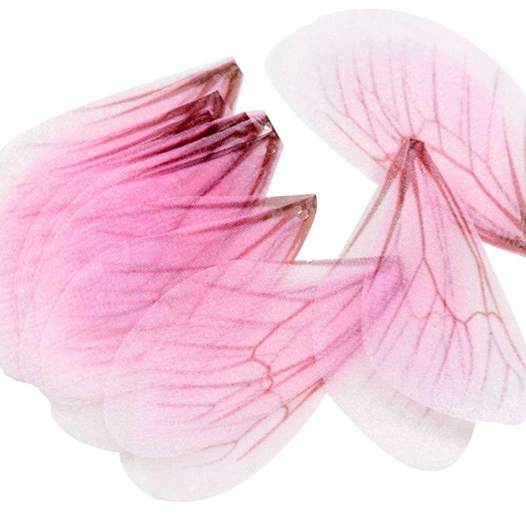 3x10pcs Dragonfly Wing Earrings Pendants for DIY Charm Jewelry Findings Pink