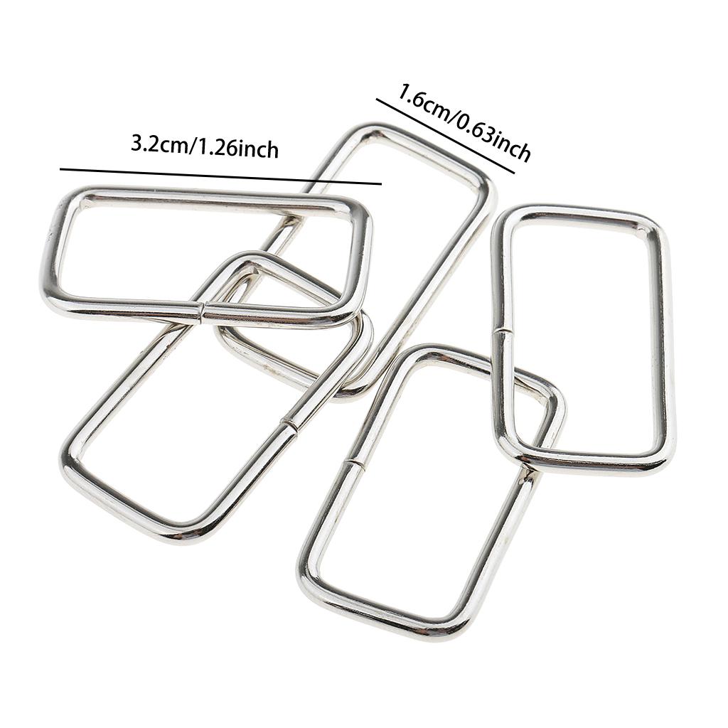 Metal Square Buckle Connector 32x16x2.8mm