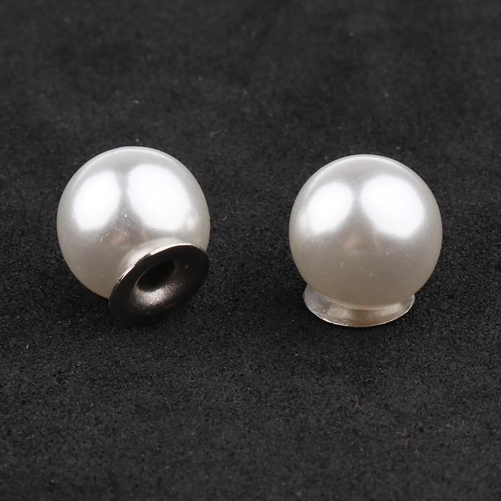20 Sets Pearls Rivets Studs Buttons 8mm DIY Leather Bag Shoes Clothes Decoration - Picture 4 of 8