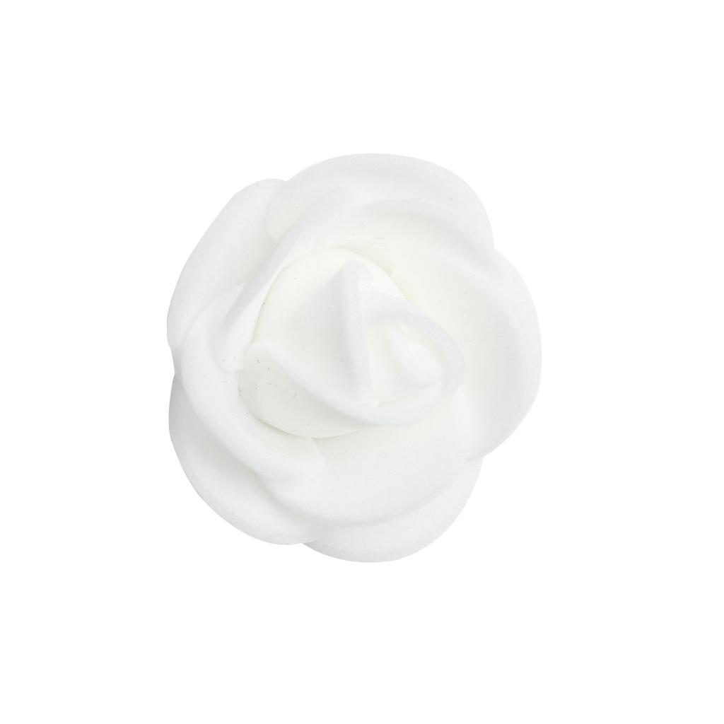 2x100pcs PE Foam Rose Flower Heads Artificial Rose Flowers White