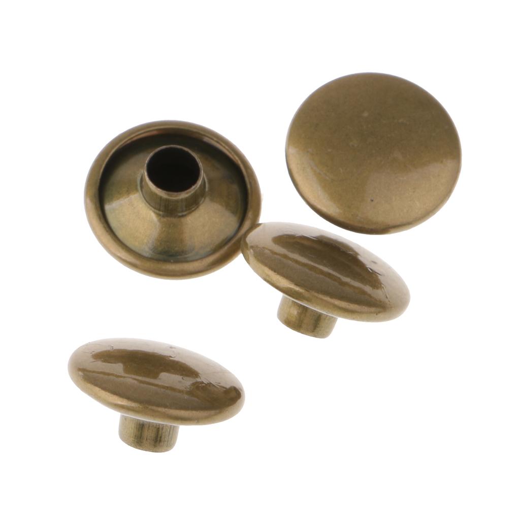 QUARKZMAN 100 Sets Leder Nieten 10mm - Mit 3 Werkzeugen, Mehrfarbig