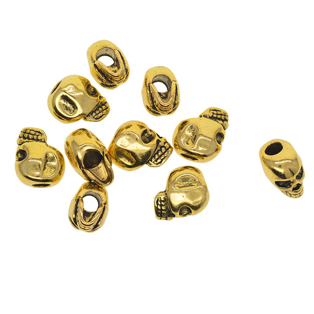 Skull Spacer Beads Antique Gold