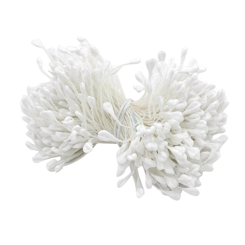 A Bundle of 320 Pcs Artificial Matte Double Heads Flower Rose White