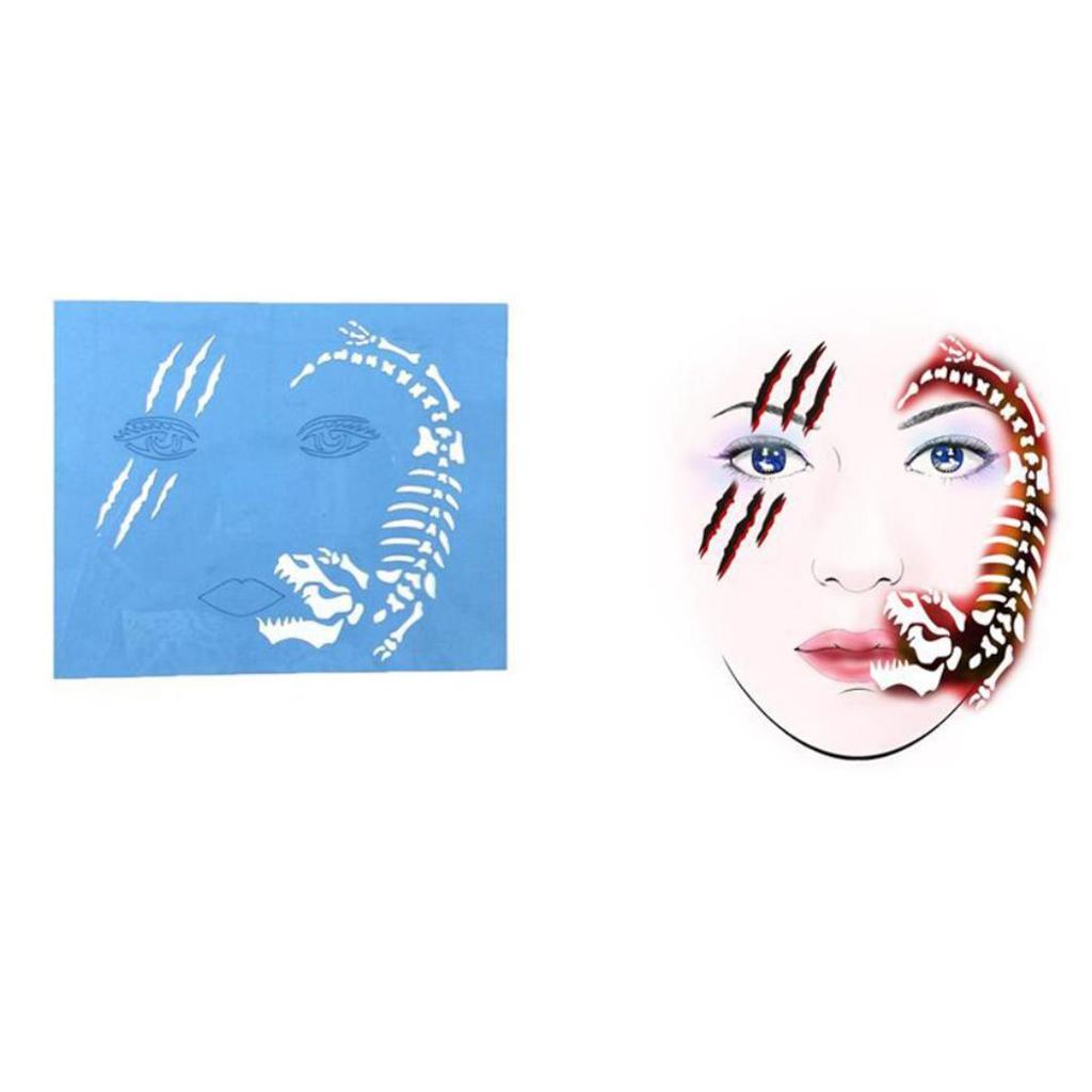 2xReusable Stencils Body Paint Stencils Face Paint Stencil Template  200x164mm