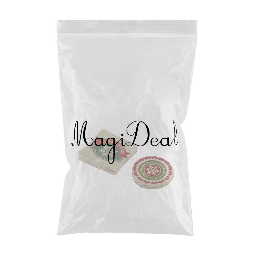 46x Mix Pattern Waterproof Christmas Stickers Sealing Stickers Multipurpose