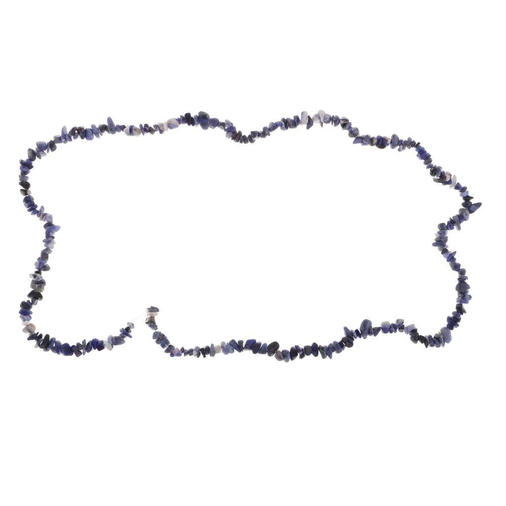 80cm strand of natural gemstone chips loose spacer stone beads dark blue