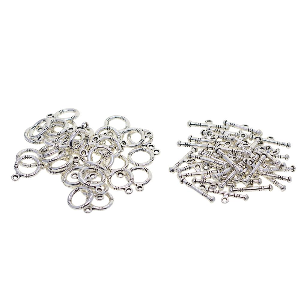 50 Sets Tibetan Silver OT Toggle Clasps Jewelry making clasp