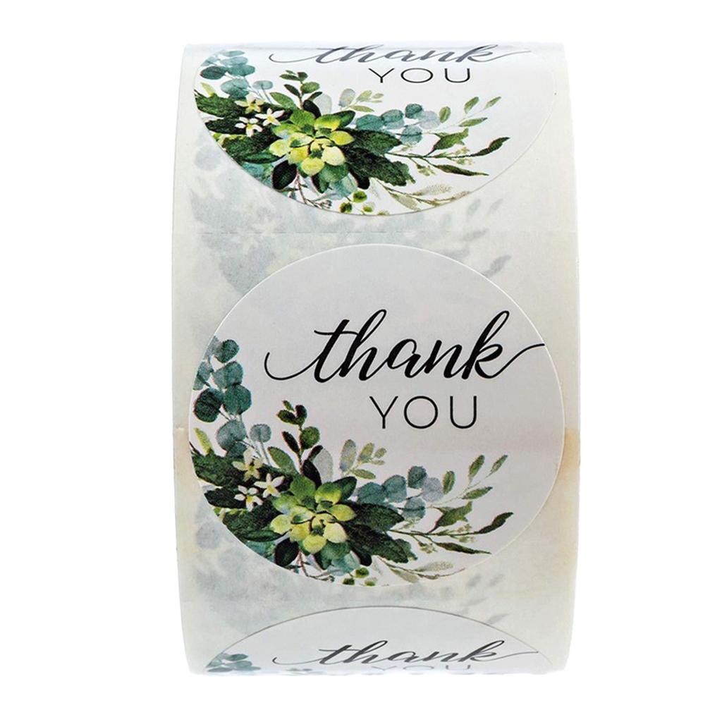 500pcs /Roll Thank You Sealing Stickers Round Paper Labels Christmas Sticker