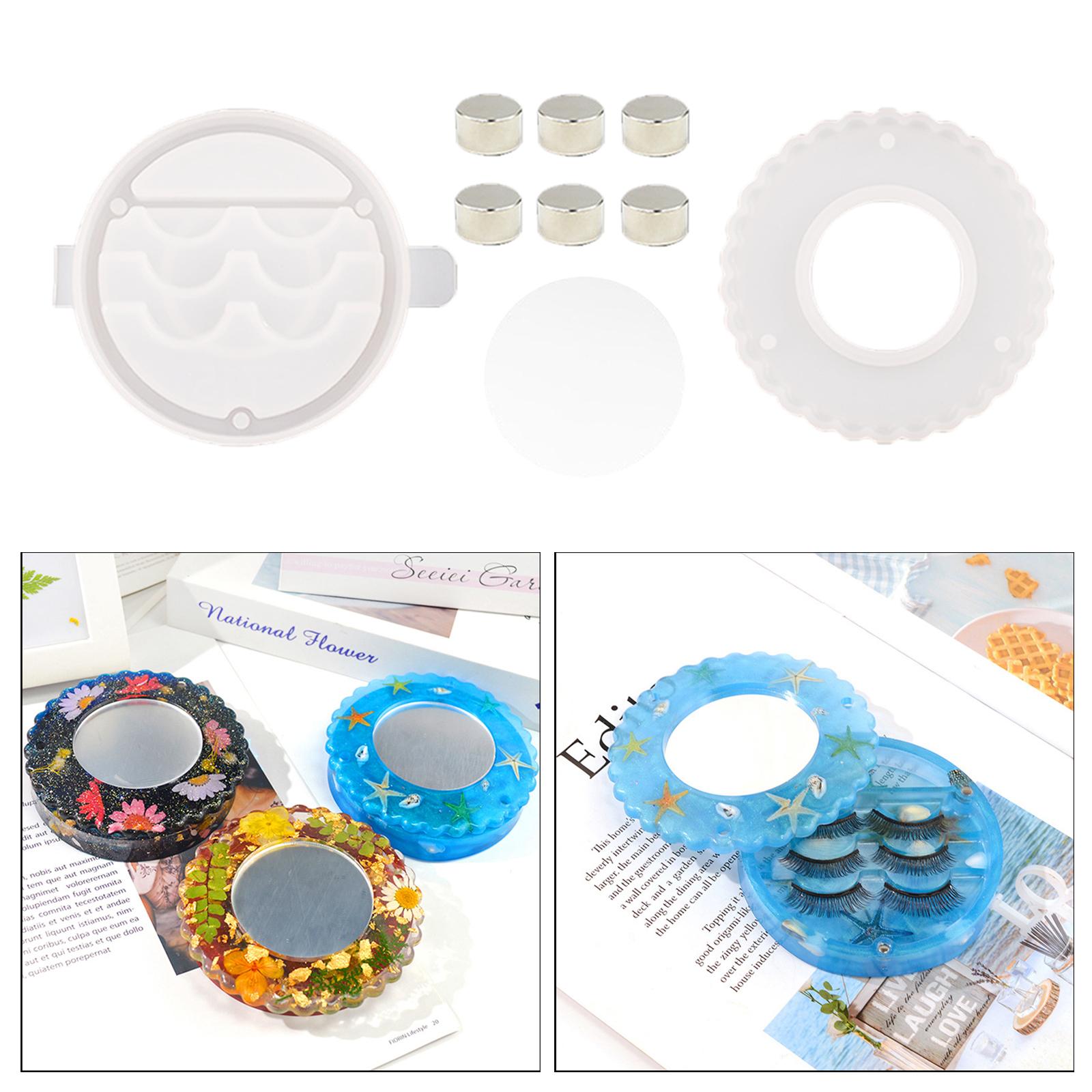 Silicone Mould Eyelash Storage Box Resin Casting Mold 107x115MM 62MM 5x3MM