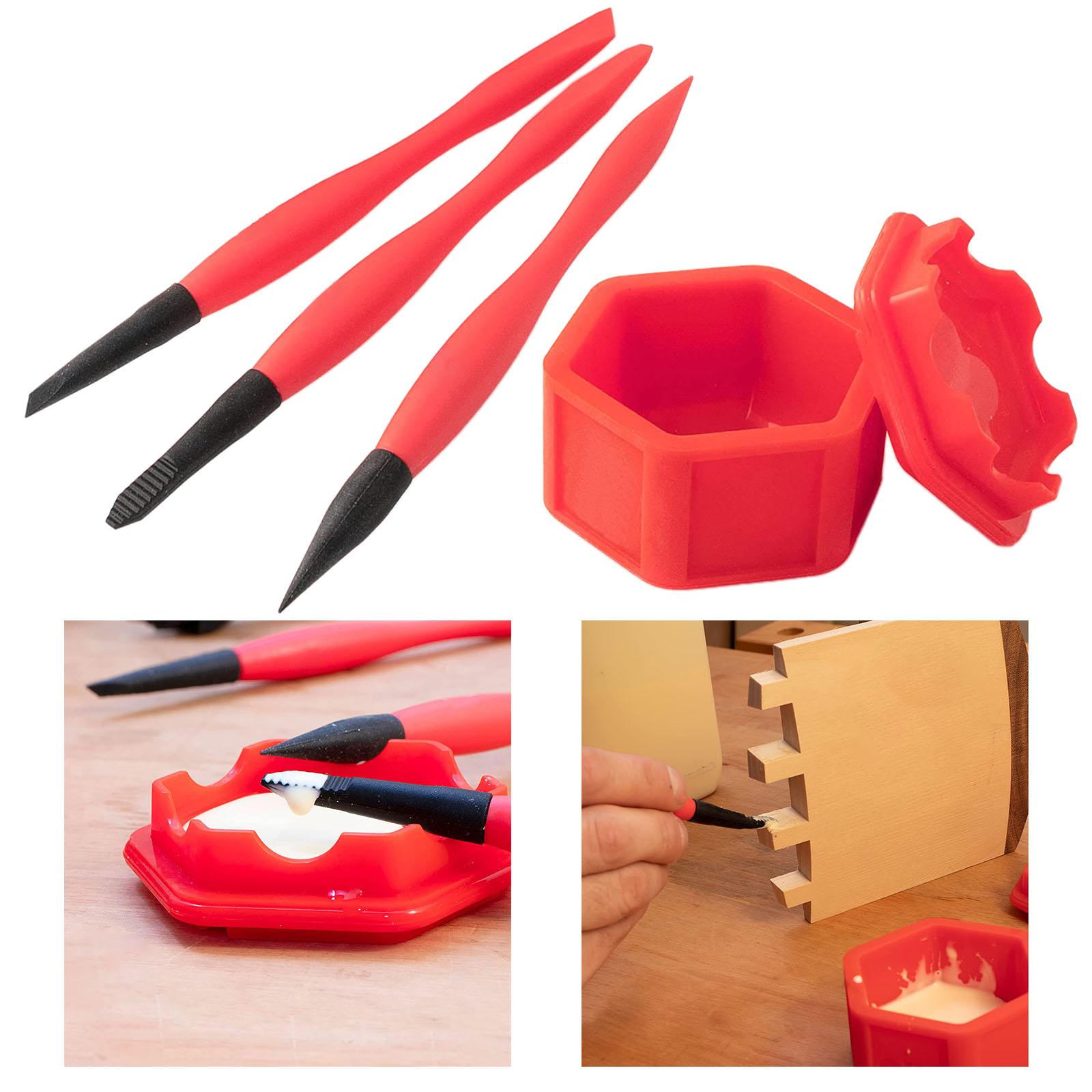 Glue Spreader Applicator Set Glue Tray & Brush Woodworking Models Crafts