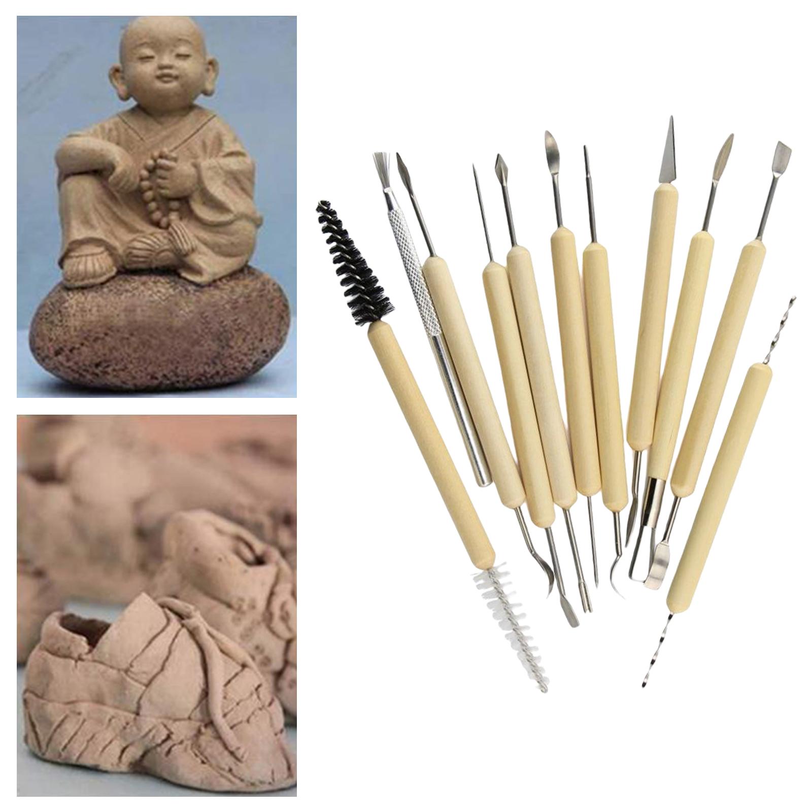 11 Pieces Clay Sculpting Set Carving DIY Ceramic Artist Wax Pottery Tool