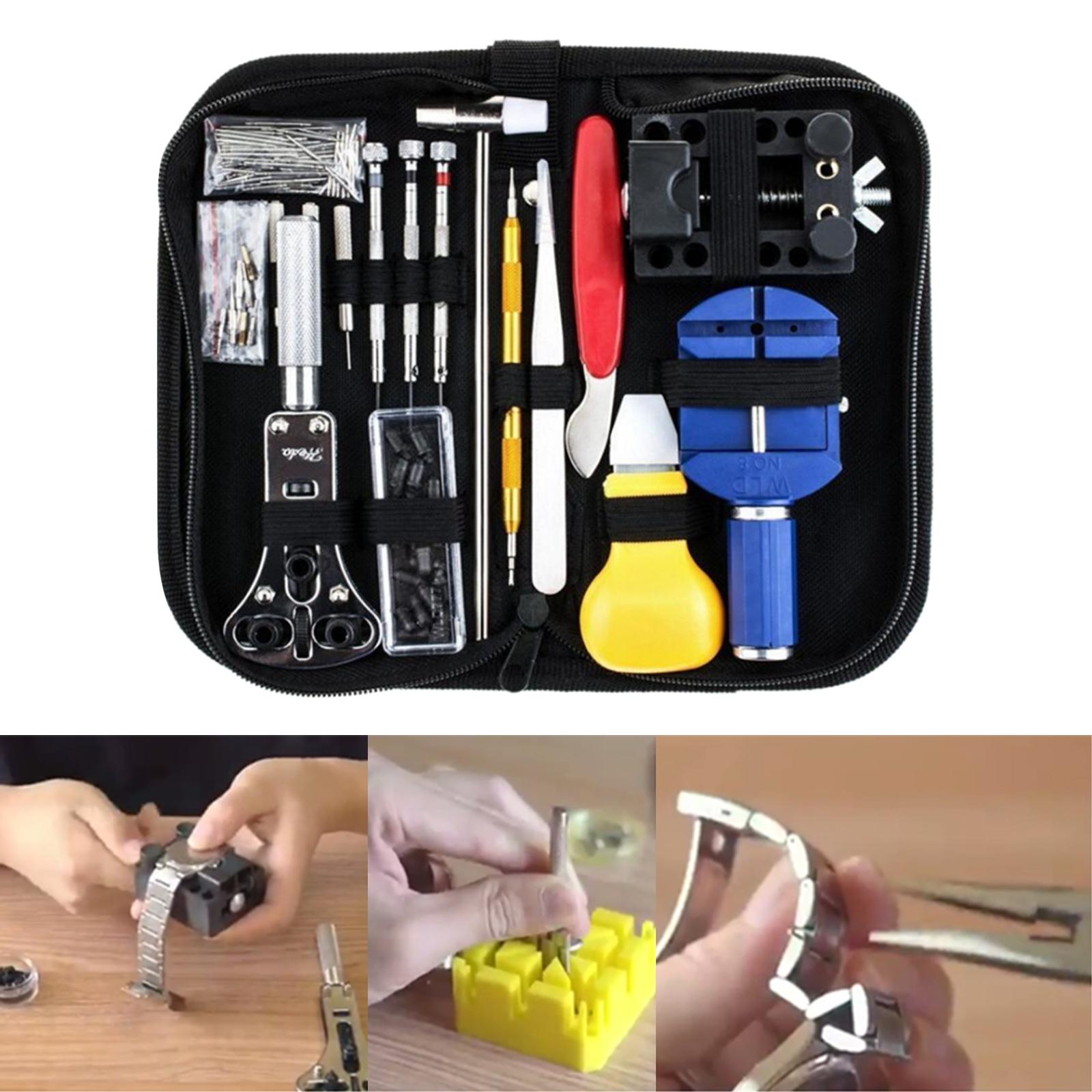 147 Pcs Watch Repair Tool Spring Pin Bar Hammer Repairing Tools Set