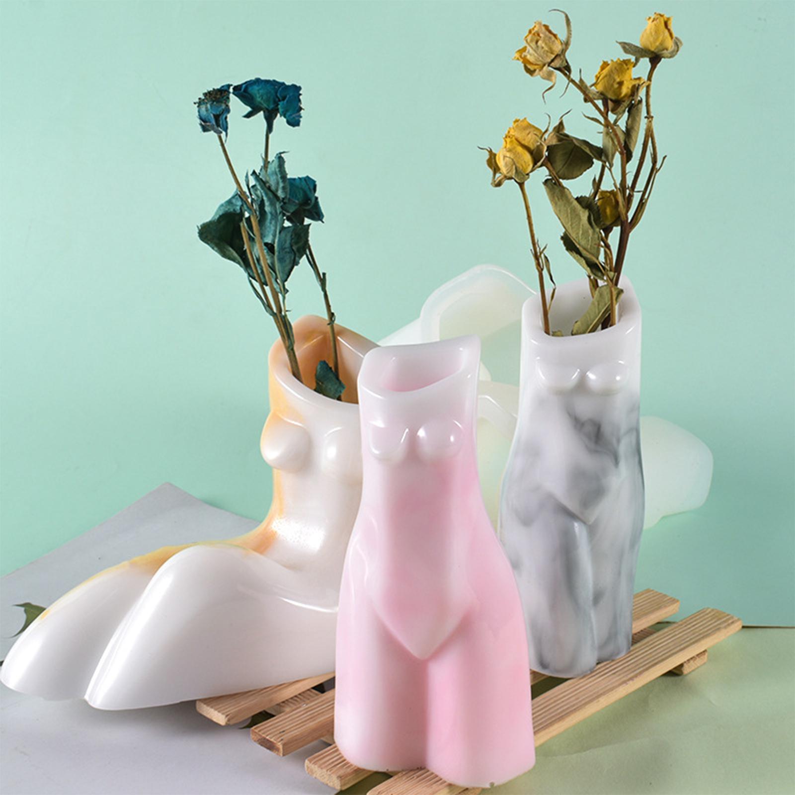 Silicone Mould Concrete Vase Dried Flower Plant Vase Making 13.3x7.2cm