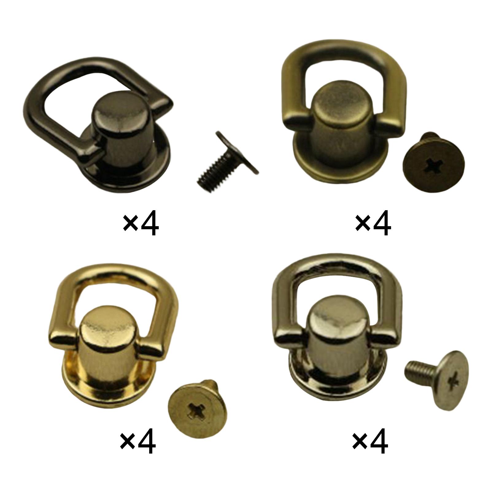 3x4x Metal Bag Side Anchors Purse Making Buckles Hooks Clasps Gold