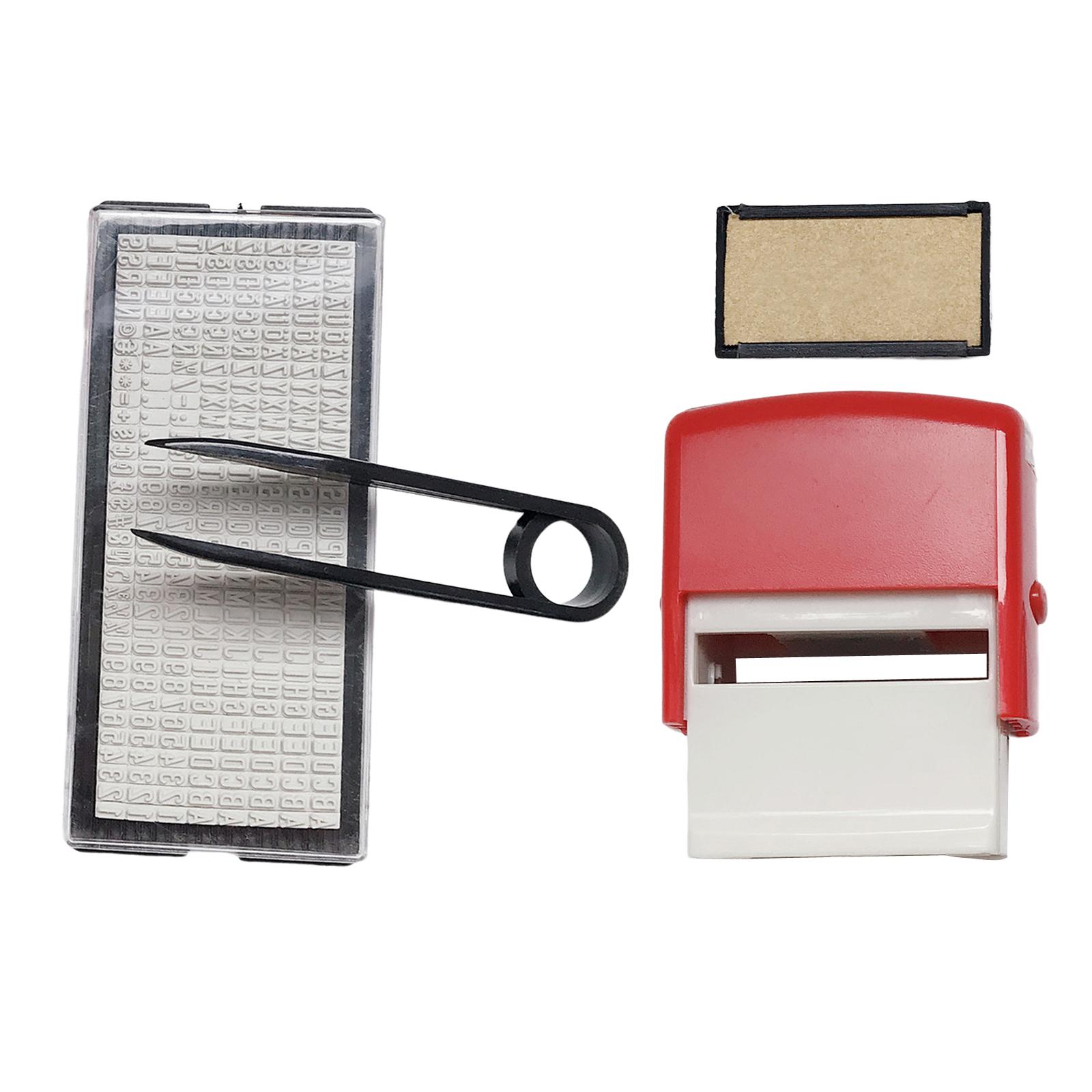 Self Rubber Stamp Set Red