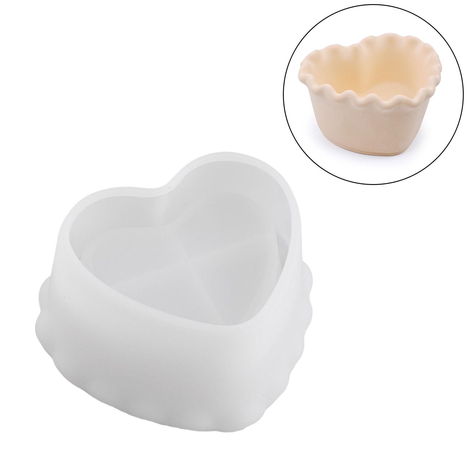 Silicone Model Resin Plaster Mould Durable Heart Shape Flexible Reusable Vase