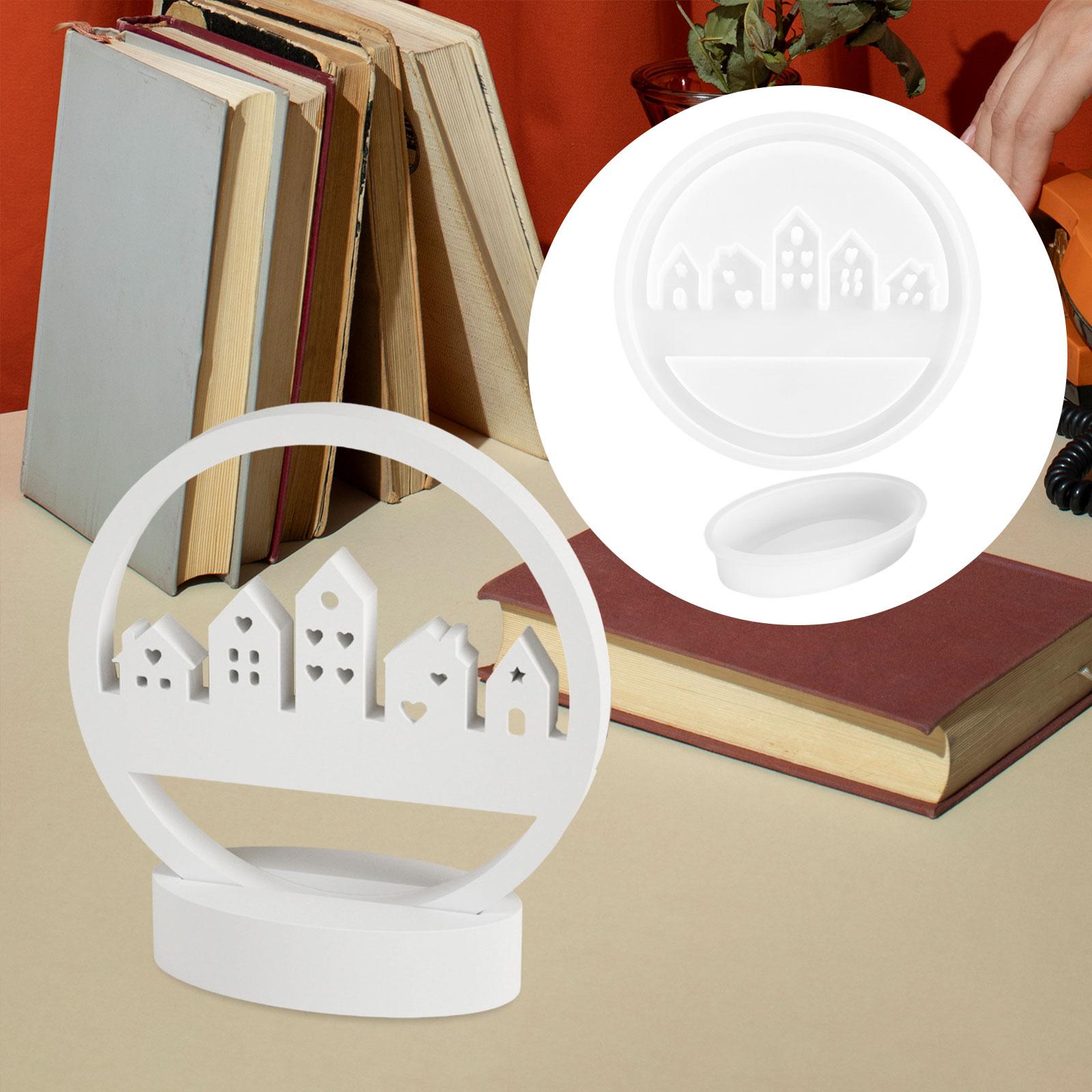 2x Silicone Mould W/ Base Candle Mould House Shape Mould