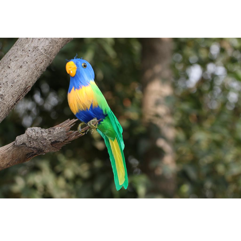 Künstlicher Vogel Figur bunt Vögel Vogel Dekofigur Deko Karneval Fasching