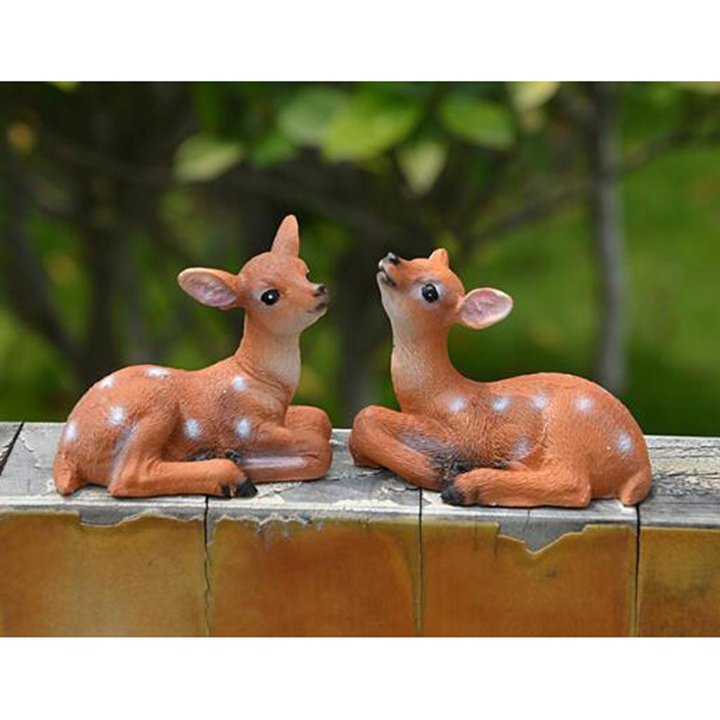 outdoor deer figurines