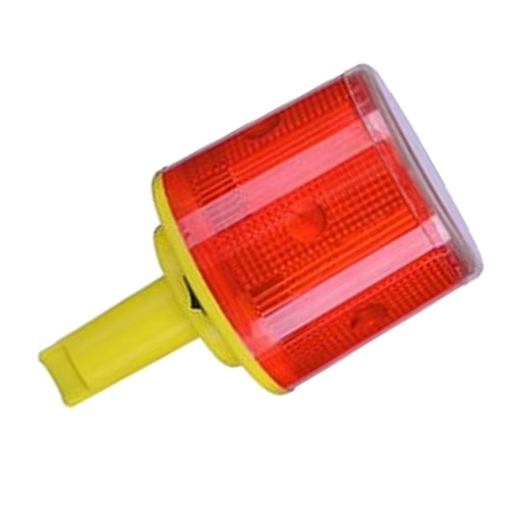 Solar LED Round Caution Warning Light Lamp Traffic Alarm Flash Light C