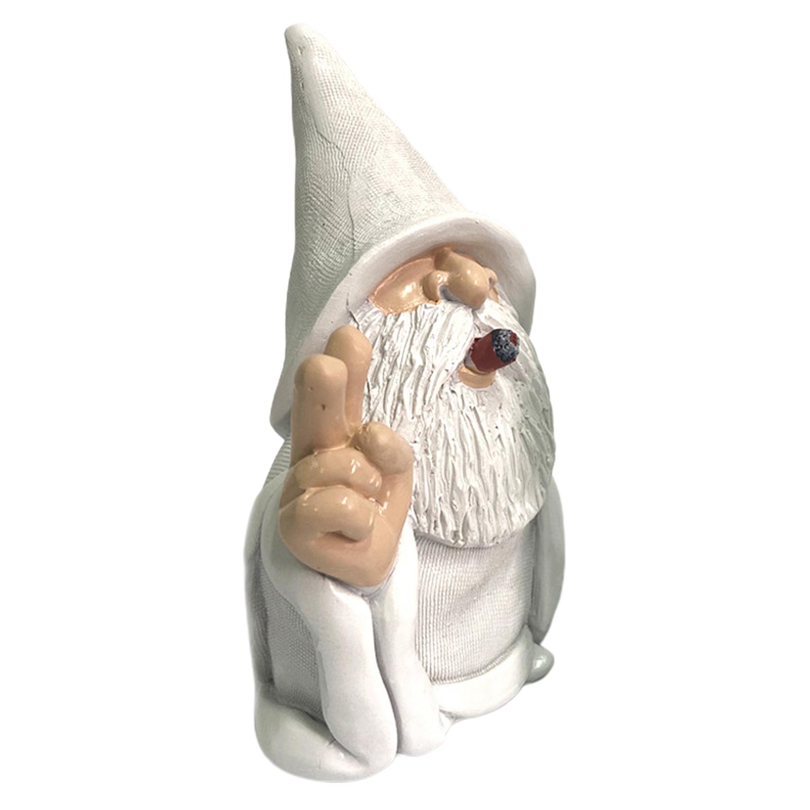 Funny Garden Gnome Miniature Figurine Patio Lawn Ornaments Crafts Outdoor