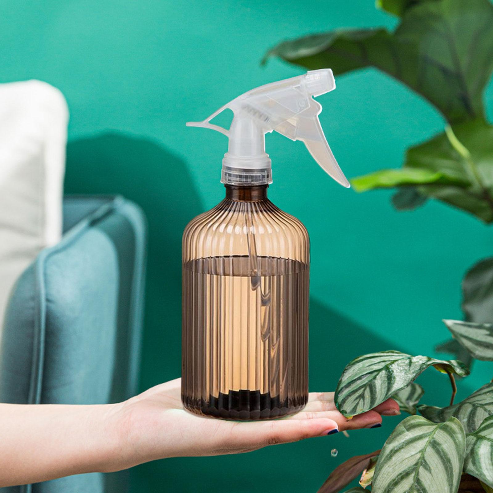 Empty Spray Bottle Adjustable Nozzle Clear Large Capacity for Gardening Brown