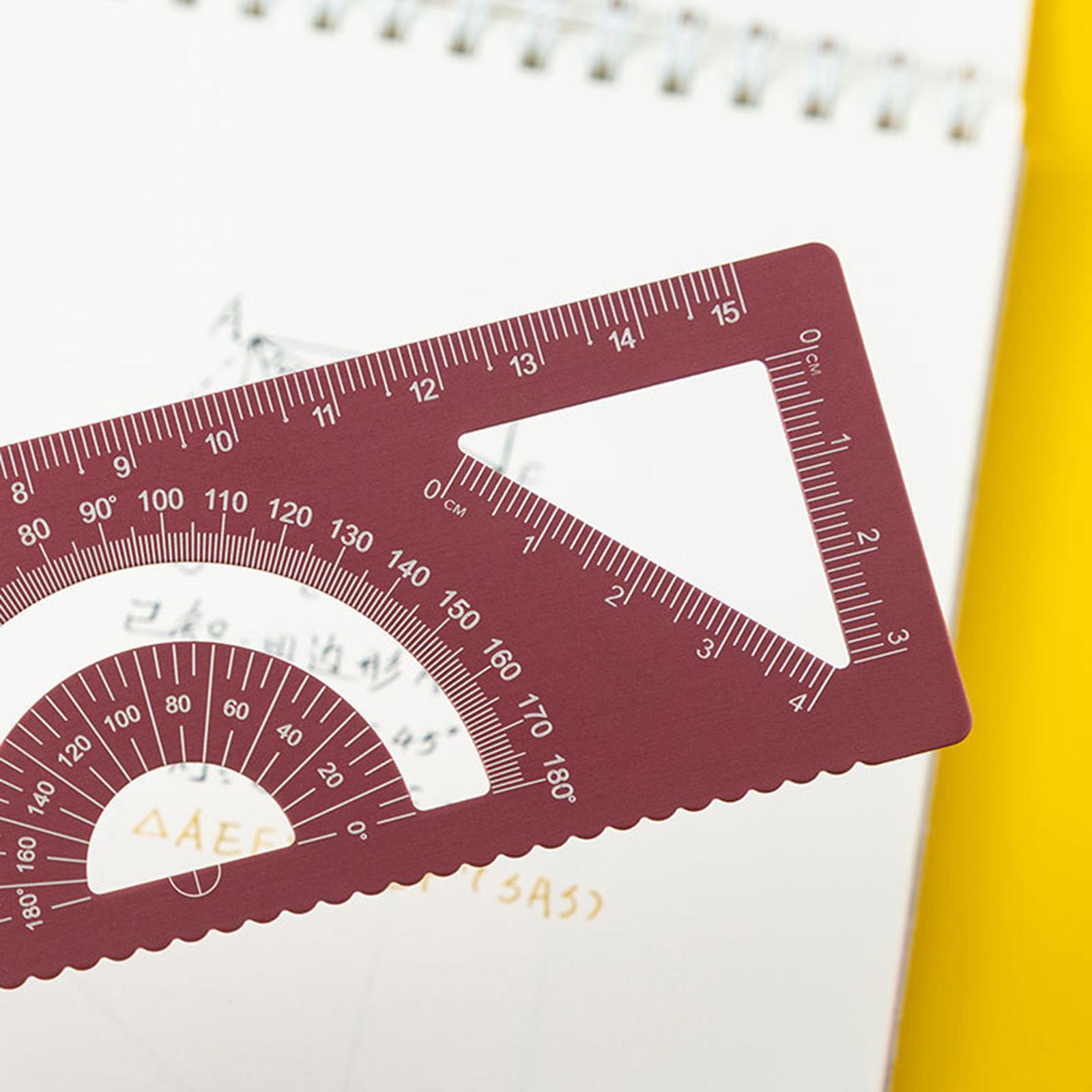 Multifunctional Geometric Ruler Drawing Template for Building Supplies Red