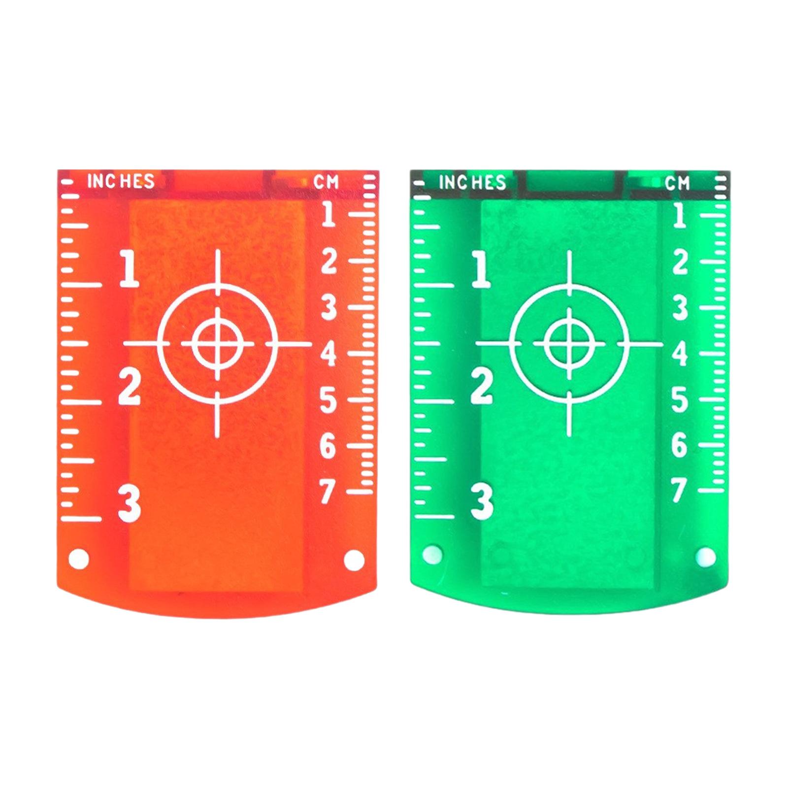 2xMagnetic Target Card Plate Measurement House Application Building with Stand Green