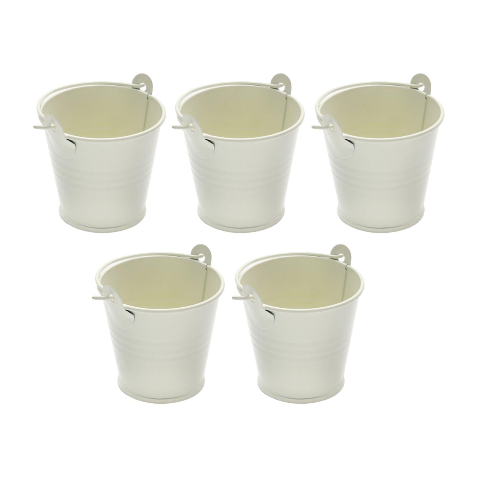 Metal Buckets White