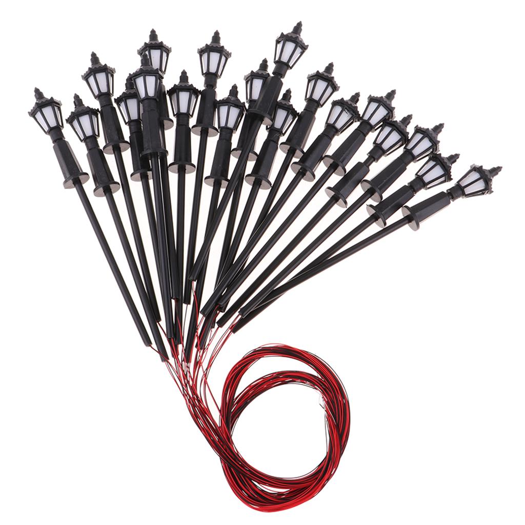 Miniature Street Lights 20 Pieces HO OO Scale