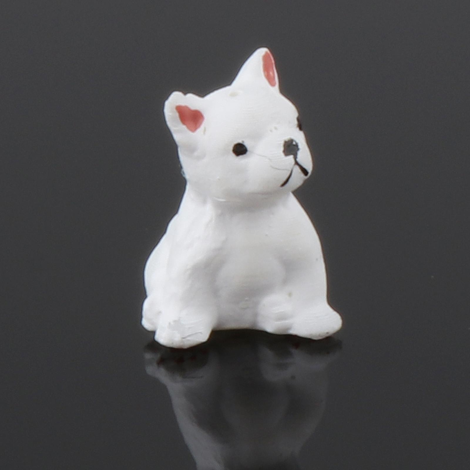 3x1/64 Scale Diorama Garage Pet Dog   Miniature Model Sitting White