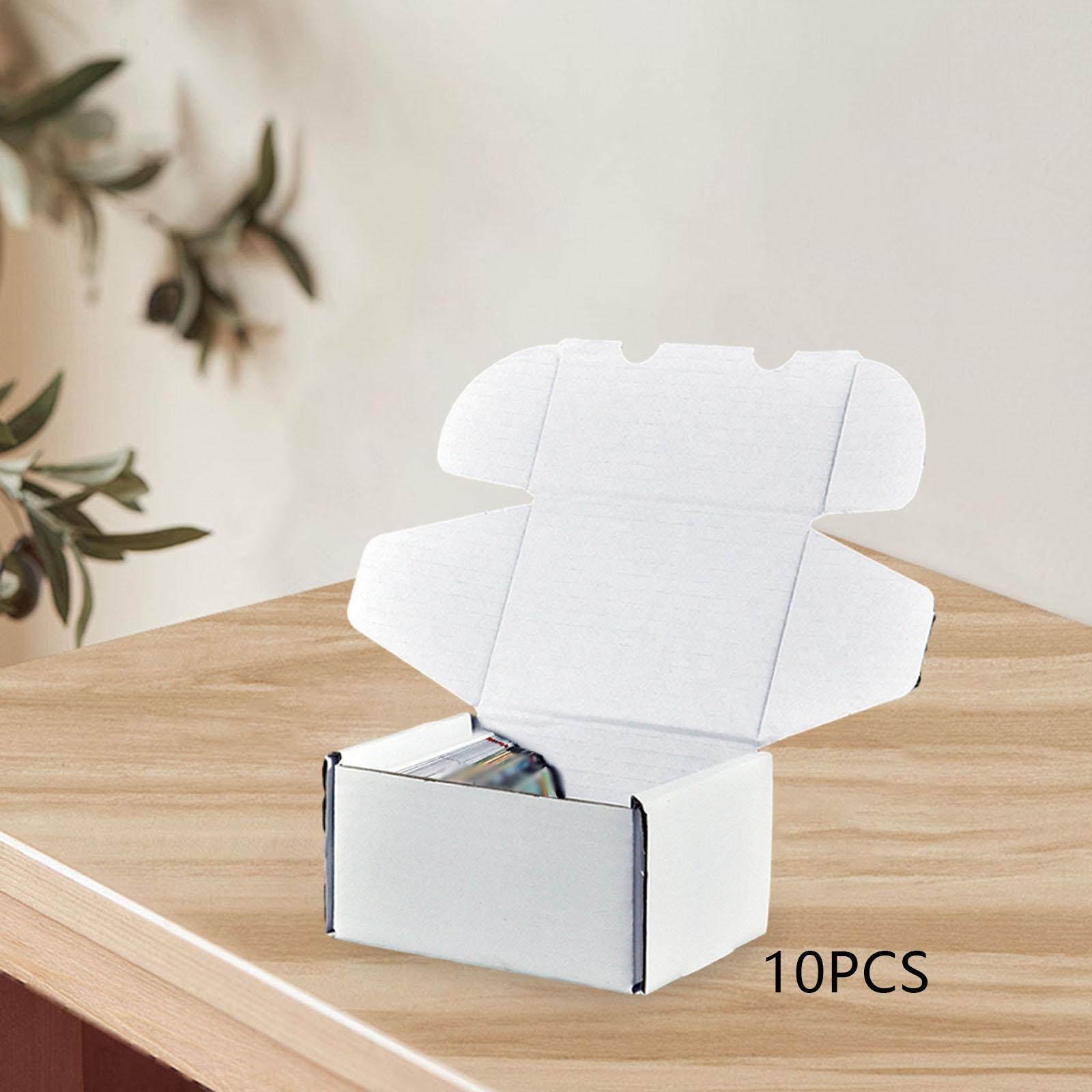 10 Pieces Trading Card Storage Box White Card Collector Box for Gaming Cards S