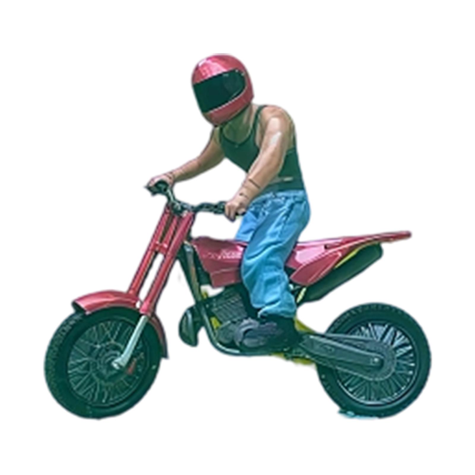 Biker and Motorcycle Resin Figure