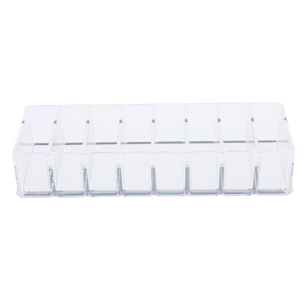 8 Large Slots Acrylic Nail Polish Lipstick Pallet Holder Display Organizer