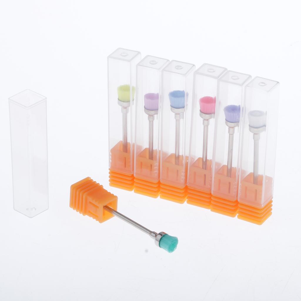 7Pcs Professional Copper Wire Nail Drill Bit Cleaning Brush Manicure Cleaner