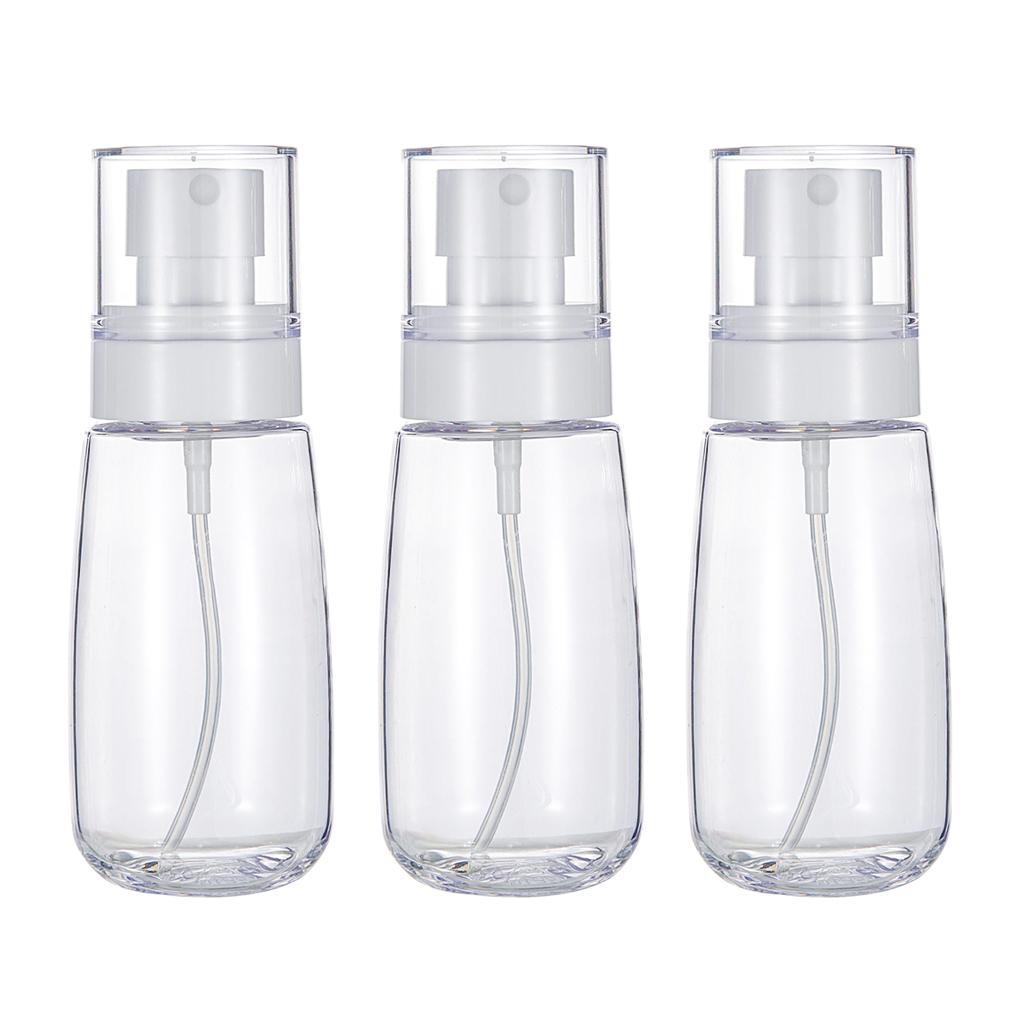 3pcs Empty Plastic Fine Mist Spray Bottle Perfume Container Atomizer 80ml Clear