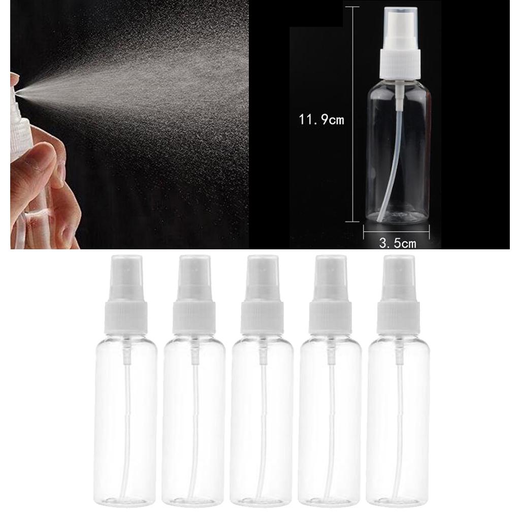 5x Transparent Refillable Empty Atomizer Refillable Fine Mist Sprayer  60ml