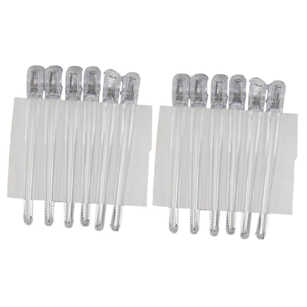 10Pcs Hairdressing Salon Sectioning Clips Clamps Hair Styling Grip White